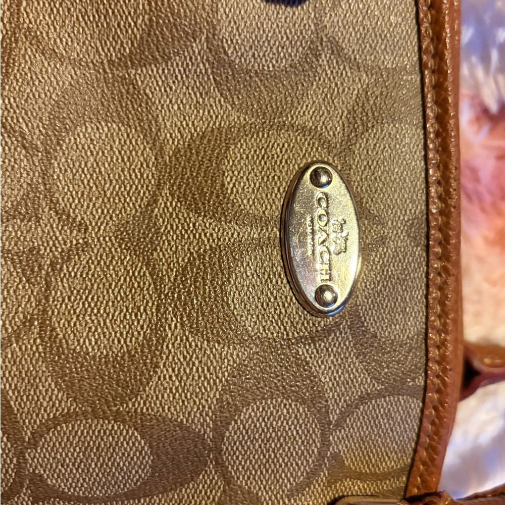 Coach Tan Signature Shoulder Bag